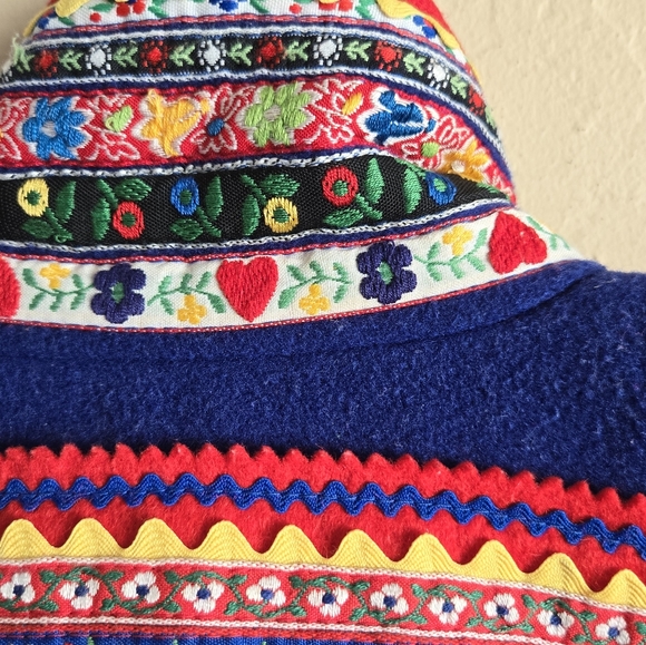 SAMII CLOTHES Gay Ellis Girls Boys Vintage Scandinavian Blue Wool Coat M - Picture 6 of 13